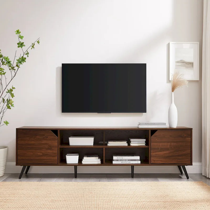 Mobile porta TV da 70 pollici Mid-Century Modern con contenitore