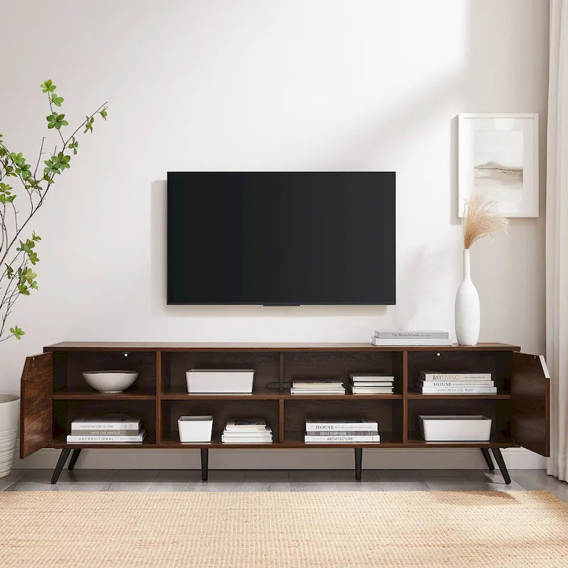 Mobile porta TV da 70 pollici Mid-Century Modern con contenitore