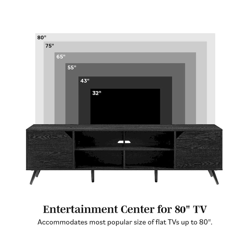 Mobile porta TV da 70 pollici Mid-Century Modern con contenitore