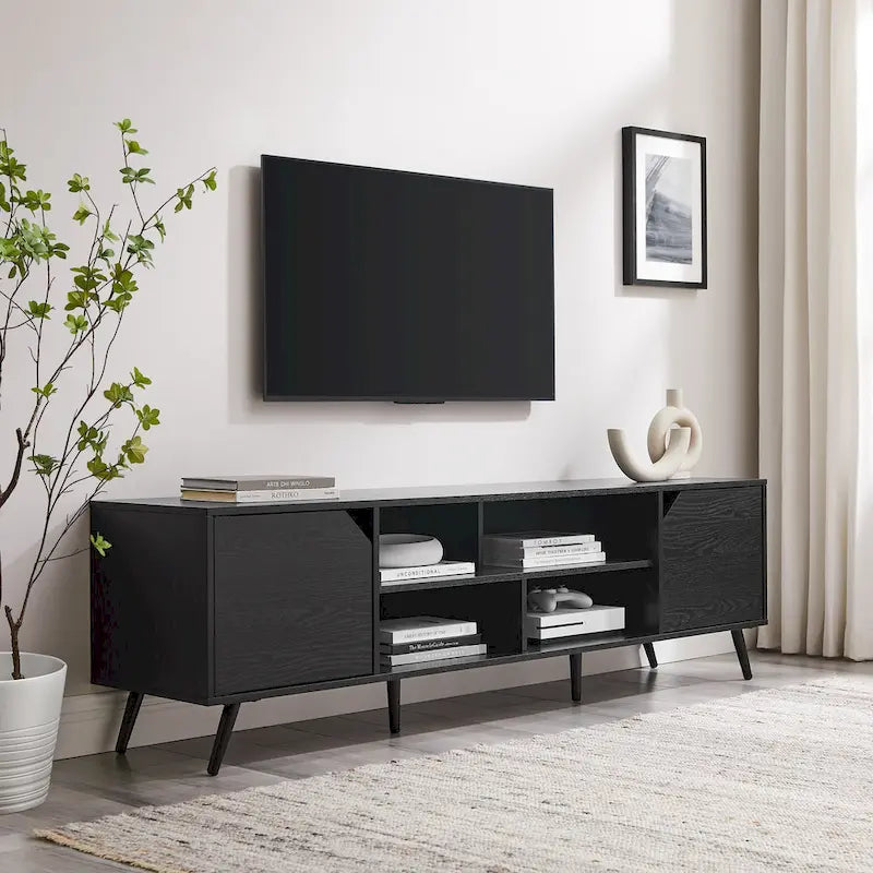 Mobile porta TV da 70 pollici Mid-Century Modern con contenitore