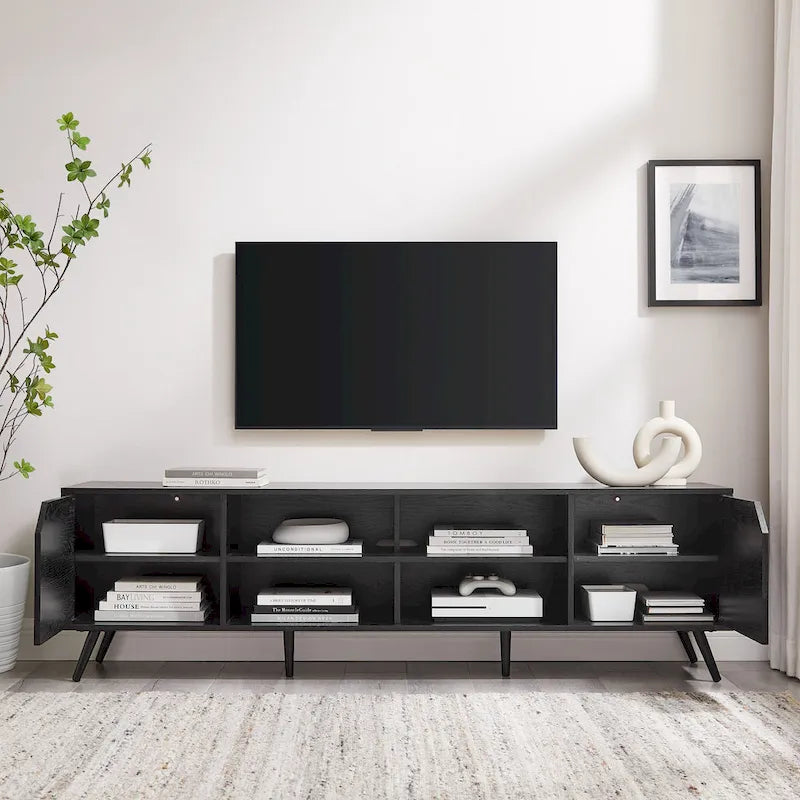 Mobile porta TV da 70 pollici Mid-Century Modern con contenitore
