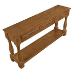 Consolle in legno massiccio da 63 pollici con 3 cassetti e 1 ripiano inferiore
