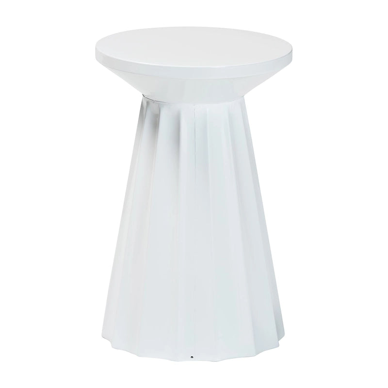 Tavolino rotondo con bordo smerlato in metallo - Da interno o semi-esterno