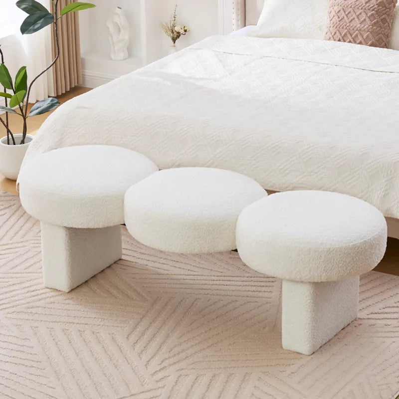 Panca da camera da letto imbottita Boucle 56,3W per ingresso o fondo letto - 56,3W x 19,7D x 17,7H