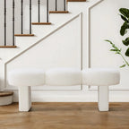 Panca da camera da letto imbottita Boucle 56,3W per ingresso o fondo letto - 56,3W x 19,7D x 17,7H