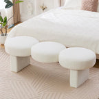 Panca da camera da letto imbottita Boucle 56,3W per ingresso o fondo letto - 56,3W x 19,7D x 17,7H