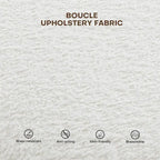 Panca da camera da letto imbottita Boucle 56,3W per ingresso o fondo letto - 56,3W x 19,7D x 17,7H