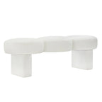 Panca da camera da letto imbottita Boucle 56,3W per ingresso o fondo letto - 56,3W x 19,7D x 17,7H