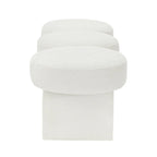 Panca da camera da letto imbottita Boucle 56,3W per ingresso o fondo letto - 56,3W x 19,7D x 17,7H