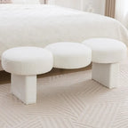 Panca da camera da letto imbottita Boucle 56,3W per ingresso o fondo letto - 56,3W x 19,7D x 17,7H