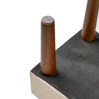 Sgabello Ottomano Piccolo, Poggiapiedi Ottomano in Lino con Gambe, Poggiapiedi Rettangolare Imbottito per Divano, Soggiorno, Sotto Scrivania