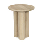 Tavolino rotondo in legno di mango con 3 gambe a pilastro - 45 cm