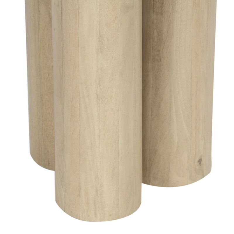 Tavolino rotondo in legno di mango con 3 gambe a pilastro - 45 cm