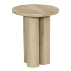 Tavolino rotondo in legno di mango con 3 gambe a pilastro - 45 cm