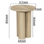 Tavolino rotondo in legno di mango con 3 gambe a pilastro - 45 cm