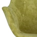 Poltrona a dondolo moderna per cameretta, rivestita in velluto - Poltrona accentata Mid-Century