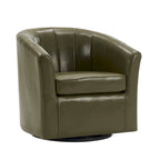 Poltroncina girevole a 360° con base in legno massello
