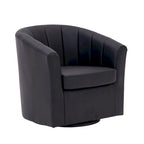 Poltroncina girevole a 360° con base in legno massello