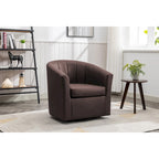Poltroncina girevole a 360° con base in legno massello