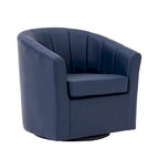 Poltroncina girevole a 360° con base in legno massello