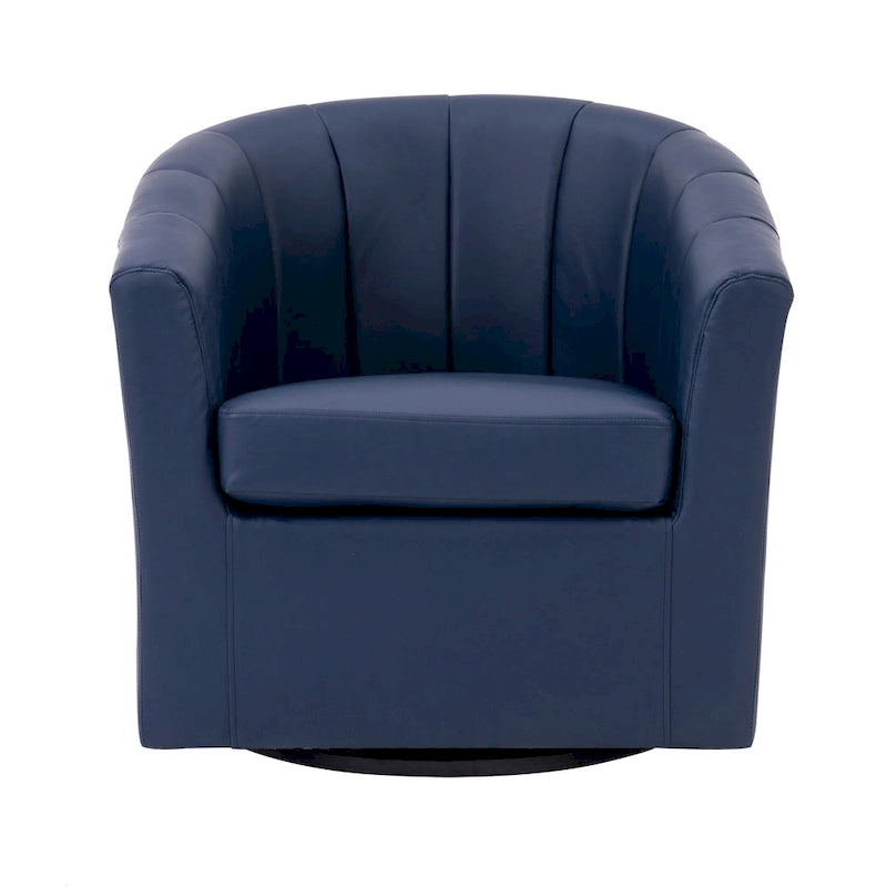 Poltroncina girevole a 360° con base in legno massello