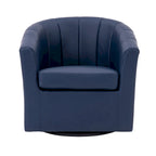 Poltroncina girevole a 360° con base in legno massello