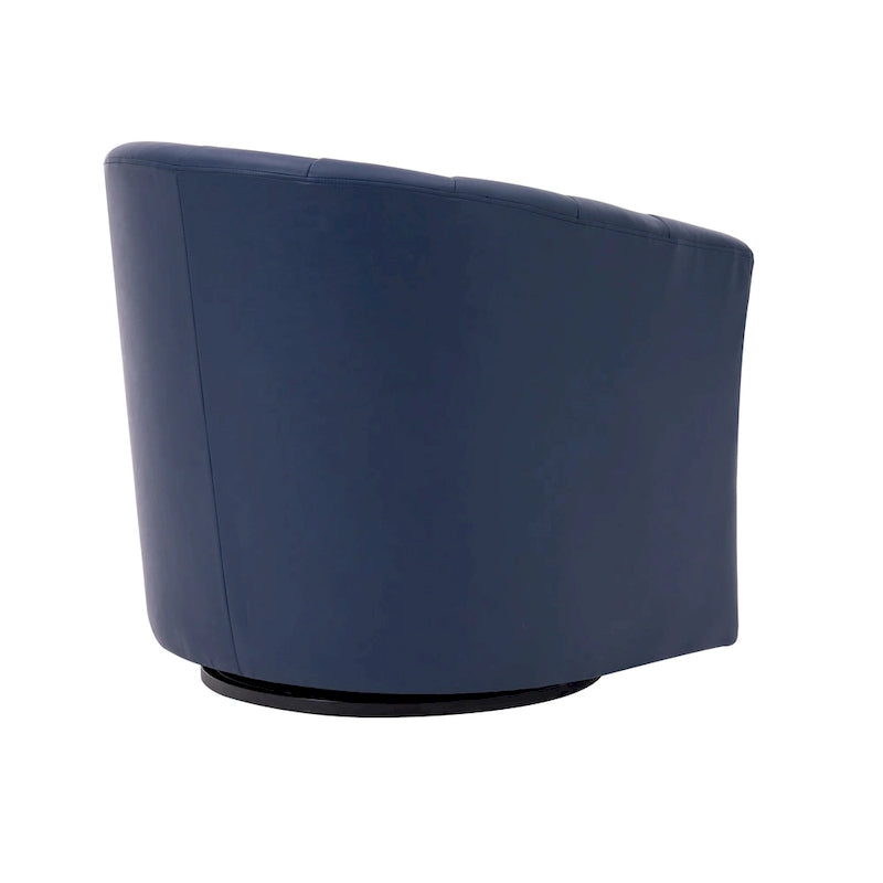 Poltroncina girevole a 360° con base in legno massello