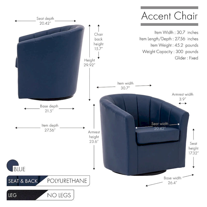 Poltroncina girevole a 360° con base in legno massello
