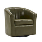 Poltroncina girevole a 360° con base in legno massello