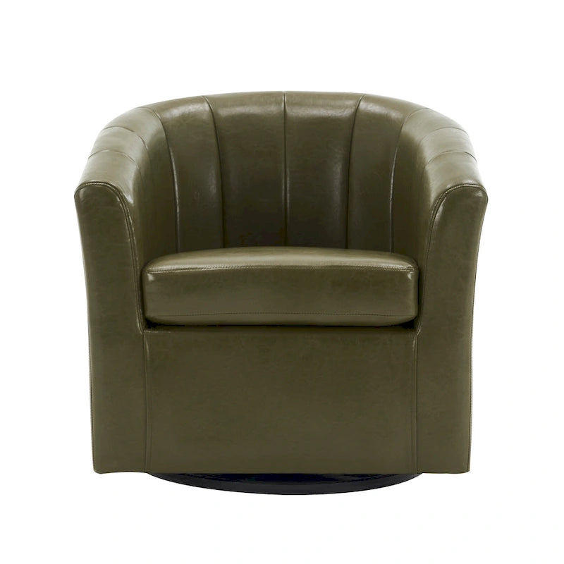 Poltroncina girevole a 360° con base in legno massello