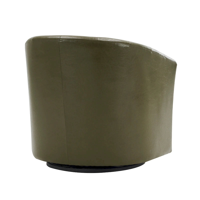Poltroncina girevole a 360° con base in legno massello