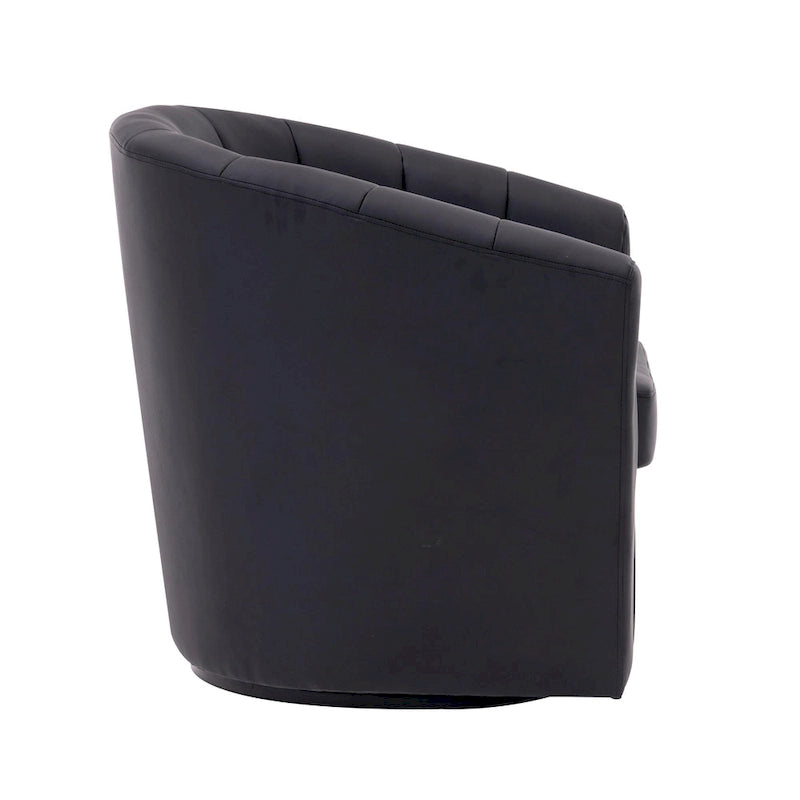 Poltroncina girevole a 360° con base in legno massello