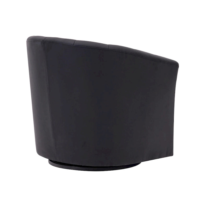 Poltroncina girevole a 360° con base in legno massello
