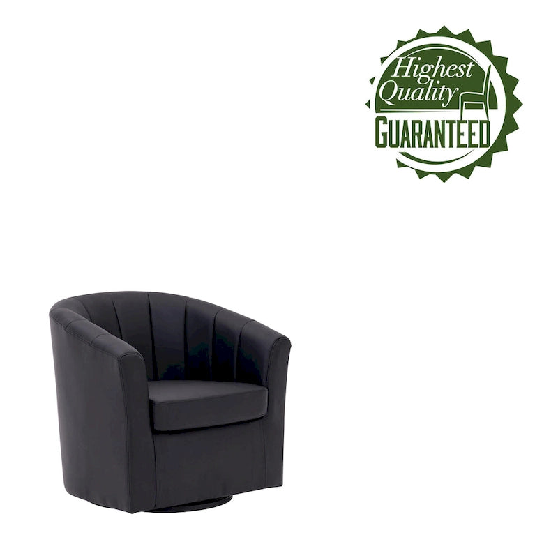 Poltroncina girevole a 360° con base in legno massello