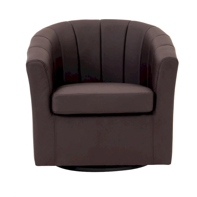 Poltroncina girevole a 360° con base in legno massello