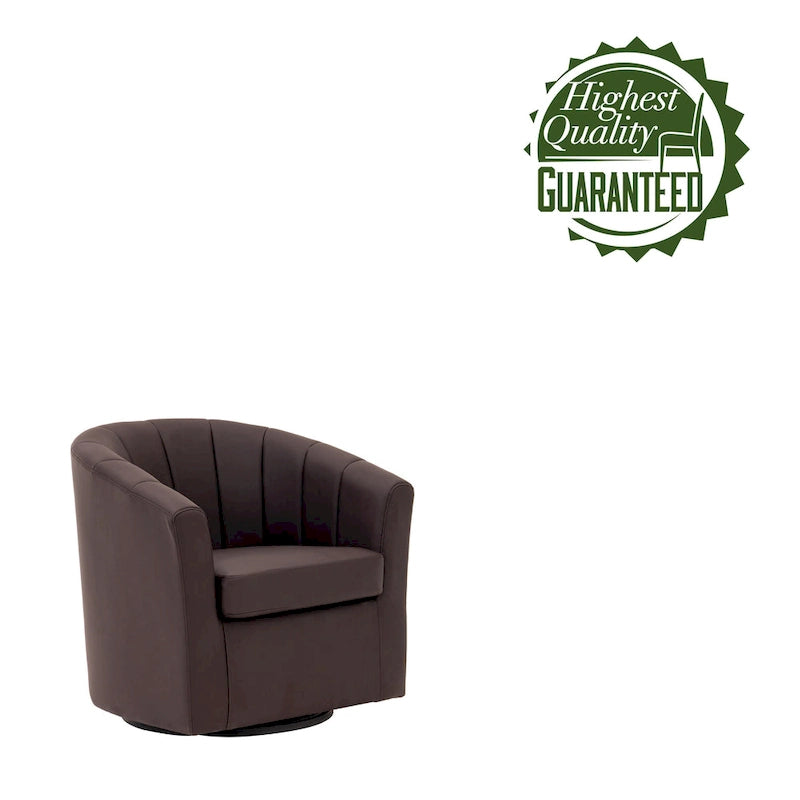 Poltroncina girevole a 360° con base in legno massello