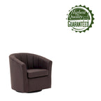 Poltroncina girevole a 360° con base in legno massello