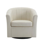 Poltroncina girevole a 360° con base in legno massello
