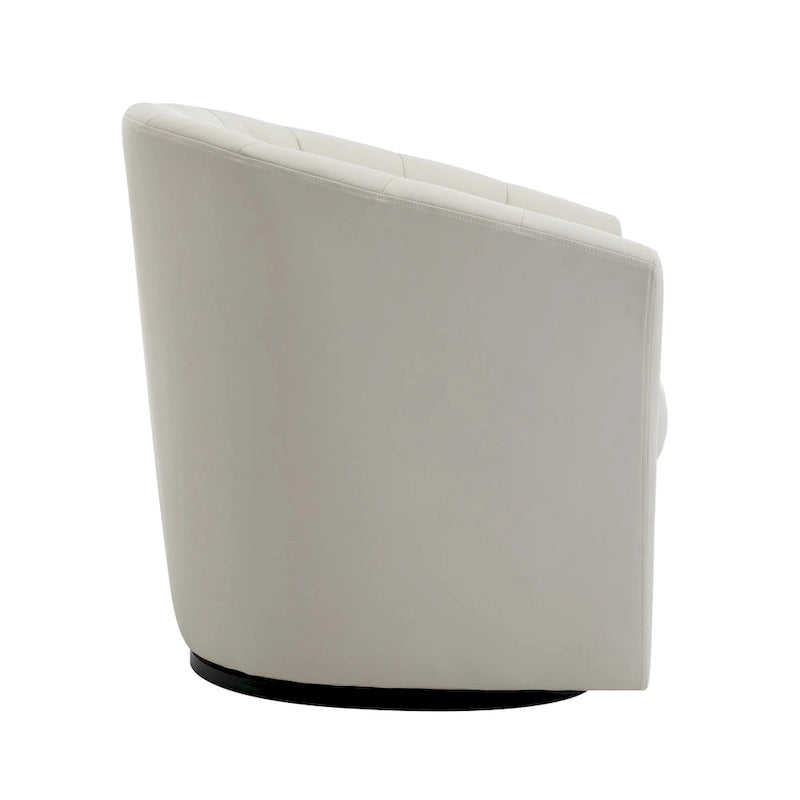 Poltroncina girevole a 360° con base in legno massello