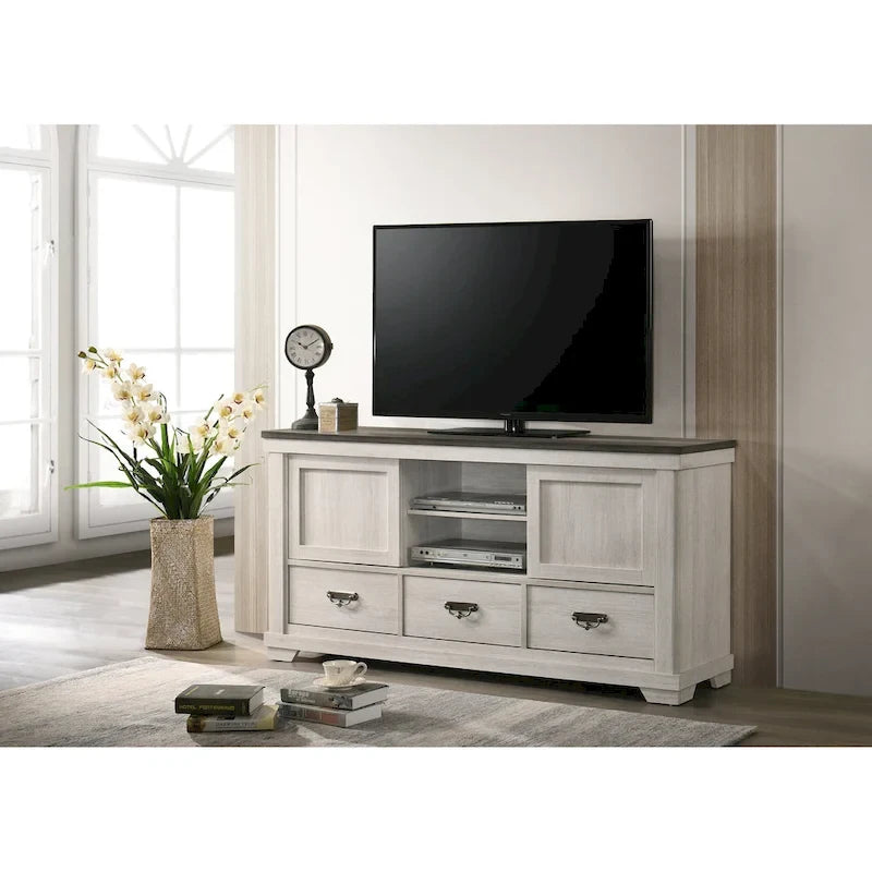 Set camera da letto 6 pezzi pannellato crema e marrone