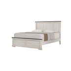 Set camera da letto 6 pezzi pannellato crema e marrone