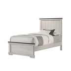 Set camera da letto 6 pezzi pannellato crema e marrone