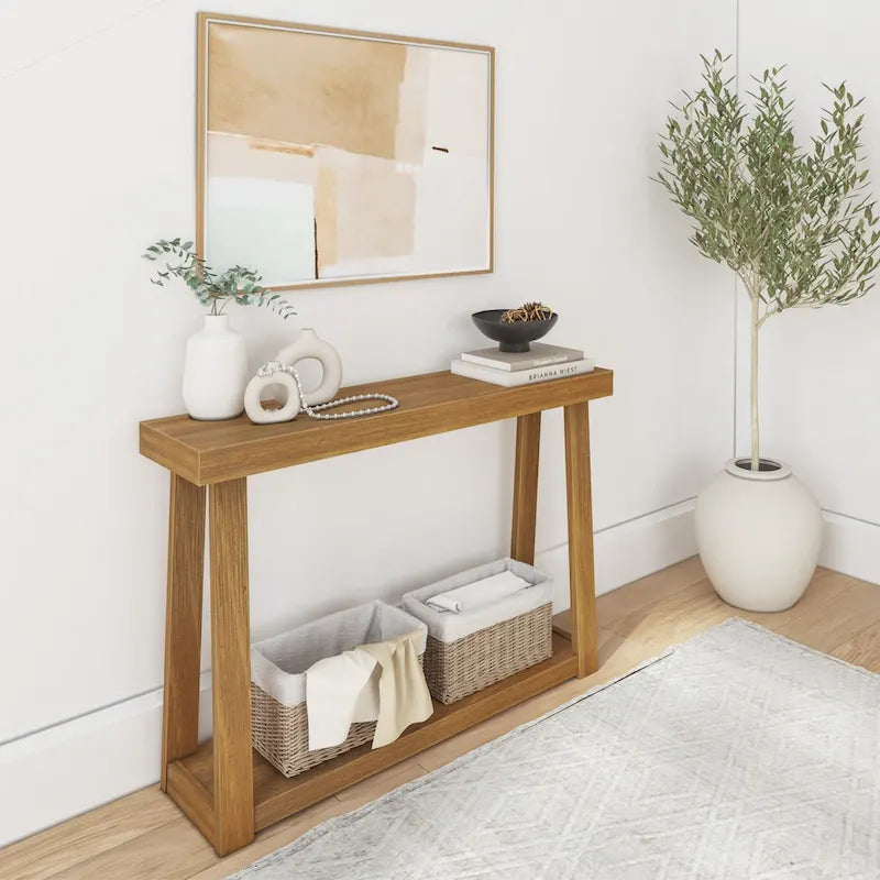 Consolle Classica Plank and Beam con Ripiano - 46