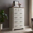 Cassettiere in legno rustiche vintage a 6 cassetti, organizer per cassettiere