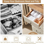 Cassettiere in legno rustiche vintage a 6 cassetti, organizer per cassettiere