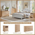 Cassettiere in legno rustiche vintage a 6 cassetti, organizer per cassettiere
