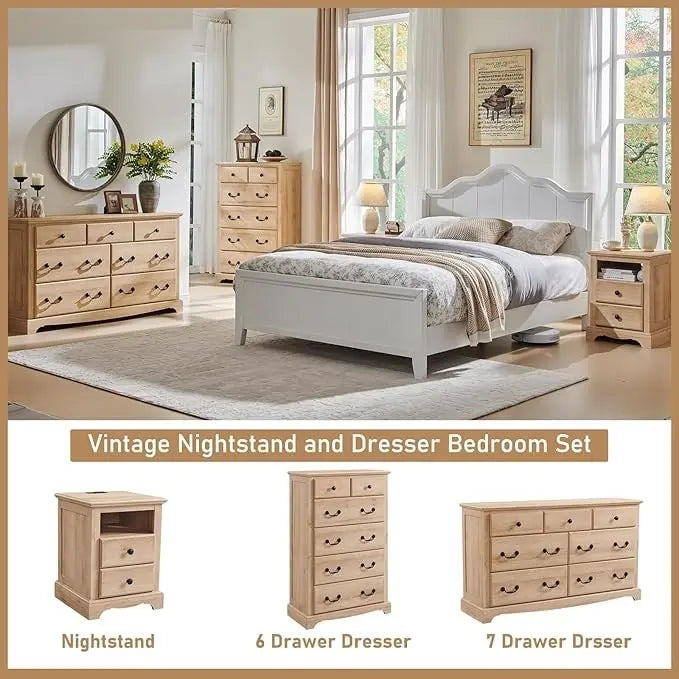Cassettiere in legno rustiche vintage a 6 cassetti, organizer per cassettiere