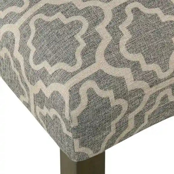 Set di 2 sedie da pranzo Parsons con motivo geometrico - Grigio cenere