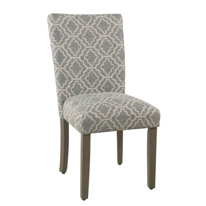 Set di 2 sedie da pranzo Parsons con motivo geometrico - Grigio cenere