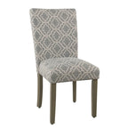 Set di 2 sedie da pranzo Parsons con motivo geometrico - Grigio cenere